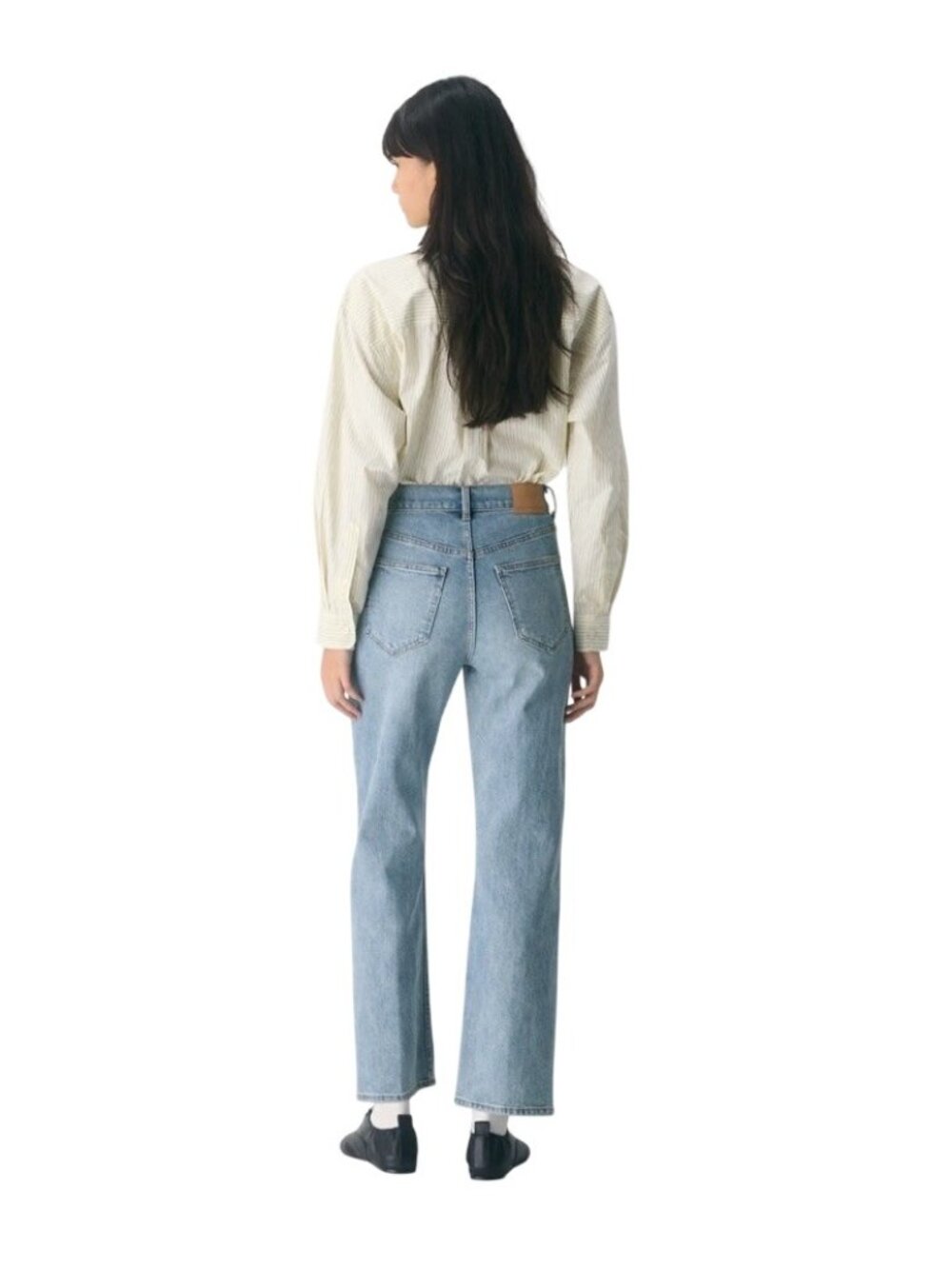Aritzia Denim Forum The Arlo High Rise Straight Sz 28L Jeans Medium Washed Denim - Picture 2 of 16